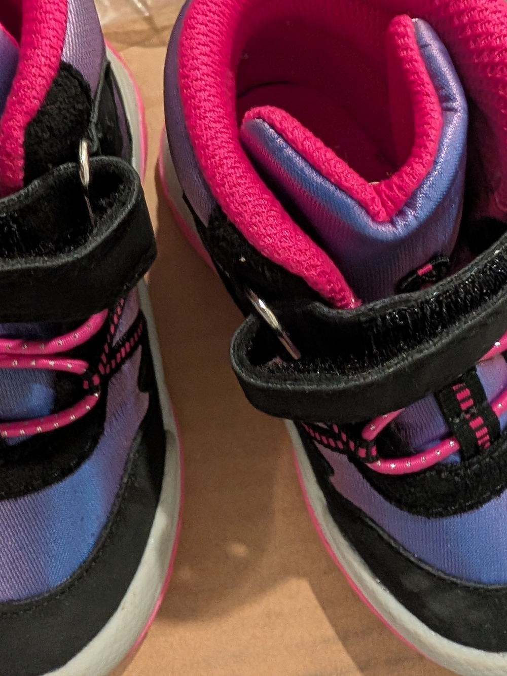 Stride Rite Kids High-Top Sneakers in Pink and Purple 7M
